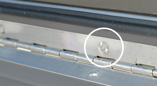 Bronze Rivet Solid welded rivets example