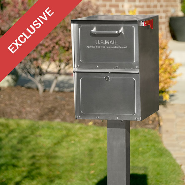 Silver Stainless Steel Mailboxes with Key Lock Wall Mounted Large Capacity Mailbox with Newspaper Compartment 5 x 15 4/5 x 12 2/5 