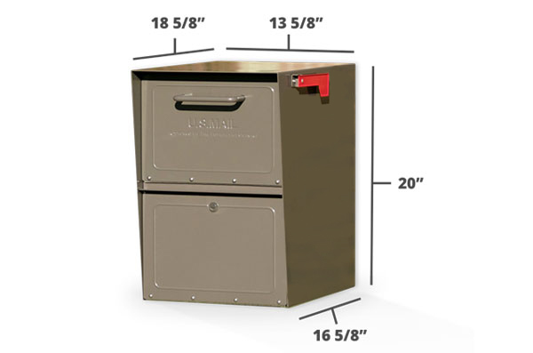 Rich Bronze mailbox dimensions