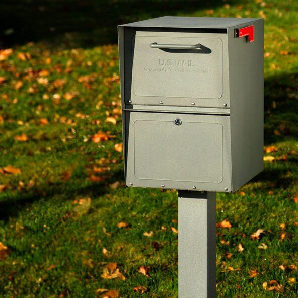 storm gray locking mailbox