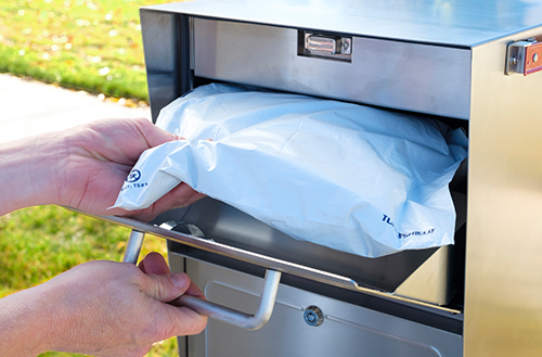 stainless soft green grass Soft package delivery example
