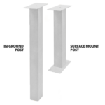 White In Ground Post and Surface Mount Post